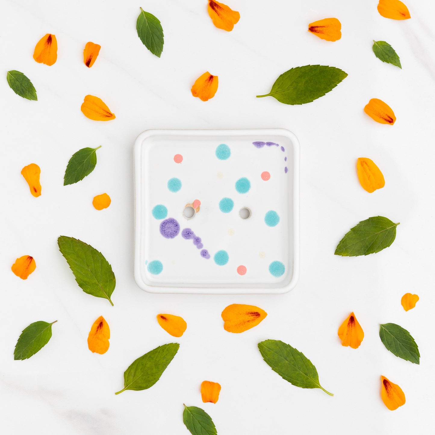 Jabonera de cerámica cuadrada