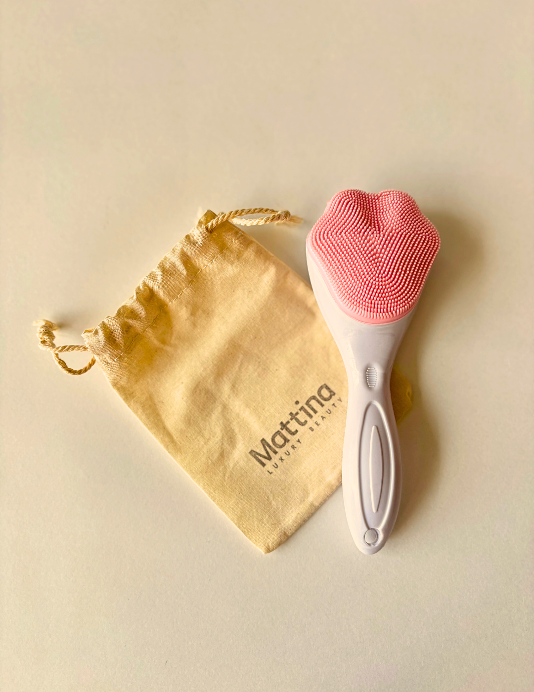 Cepillo de limpieza y exfoliación facial + bolsa de algodón