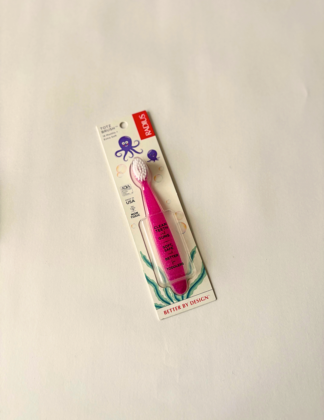 Cepillo Dental Bebés Totz Brush rosado - 18 meses a 3 años