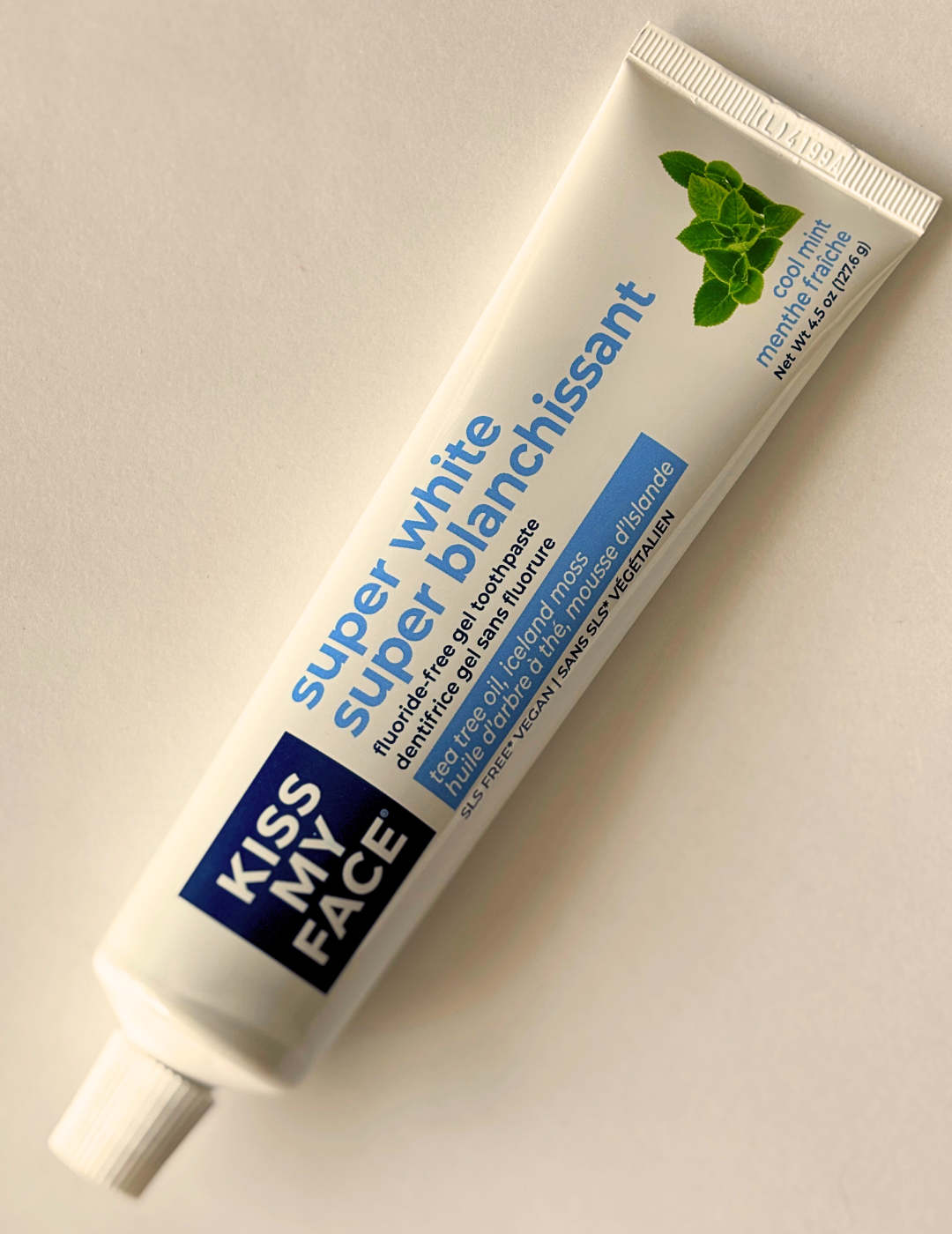Pasta de dientes whitening cool mint  - libre de fluor 100% natural