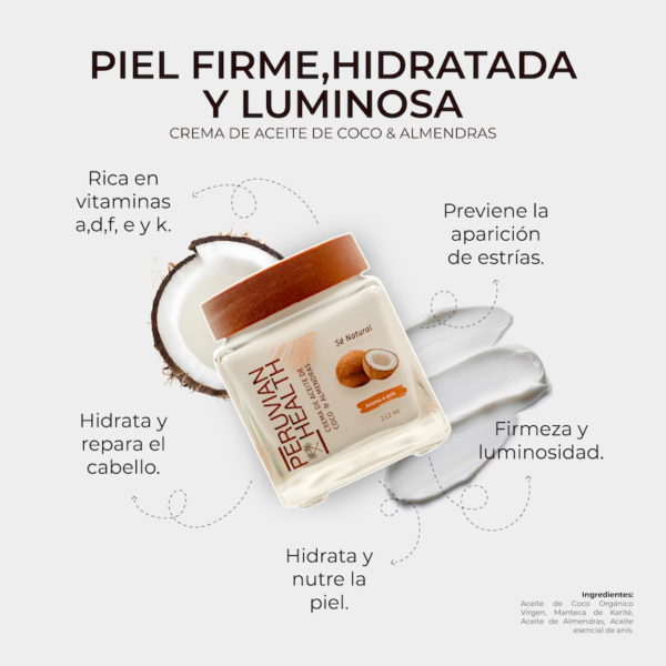 Crema de Aceite de Coco & Almendras