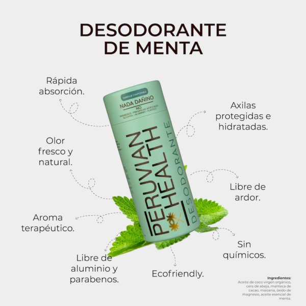 Desodorante Natural Menta (sin bicarbonato / piel sensible)