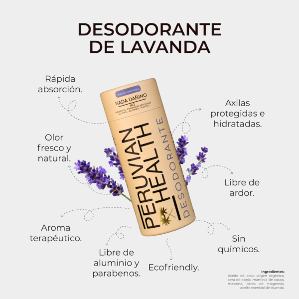 Desodorante Natural Lavanda (sin bicarbonato / piel sensible)