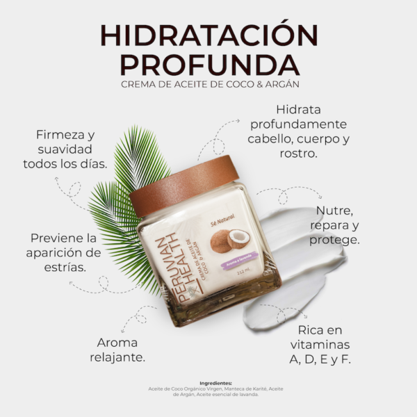 Crema de Aceite de Coco & Argán