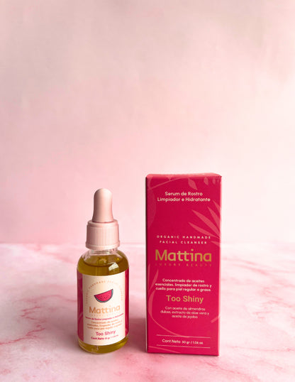 Serum facial limpiador e hidratante Too shiny - piel regular a grasa